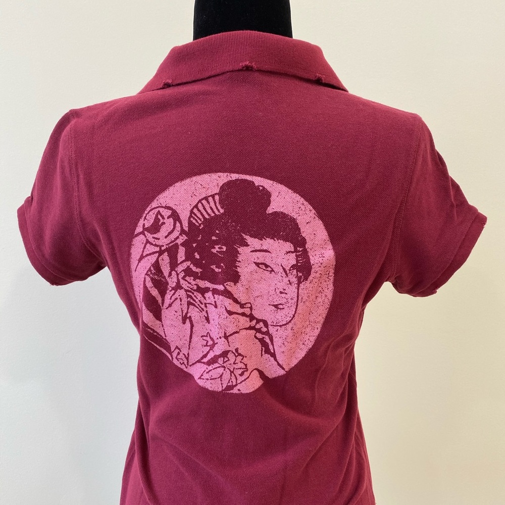Lucky Brand women Geisha polo shirt size medium